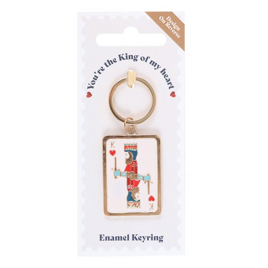 King of My Heart Playing Card Keyring