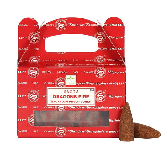 Set of 6 Dragons Fire Backflow Dhoop Cones by Satya (6/30)