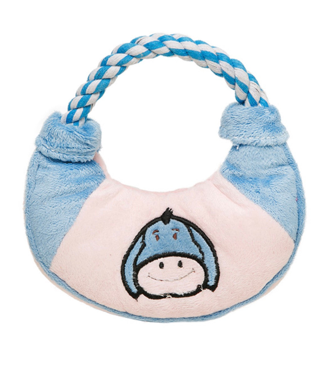 Little Donkey Handbag Plush & Squeaky Rope Toy