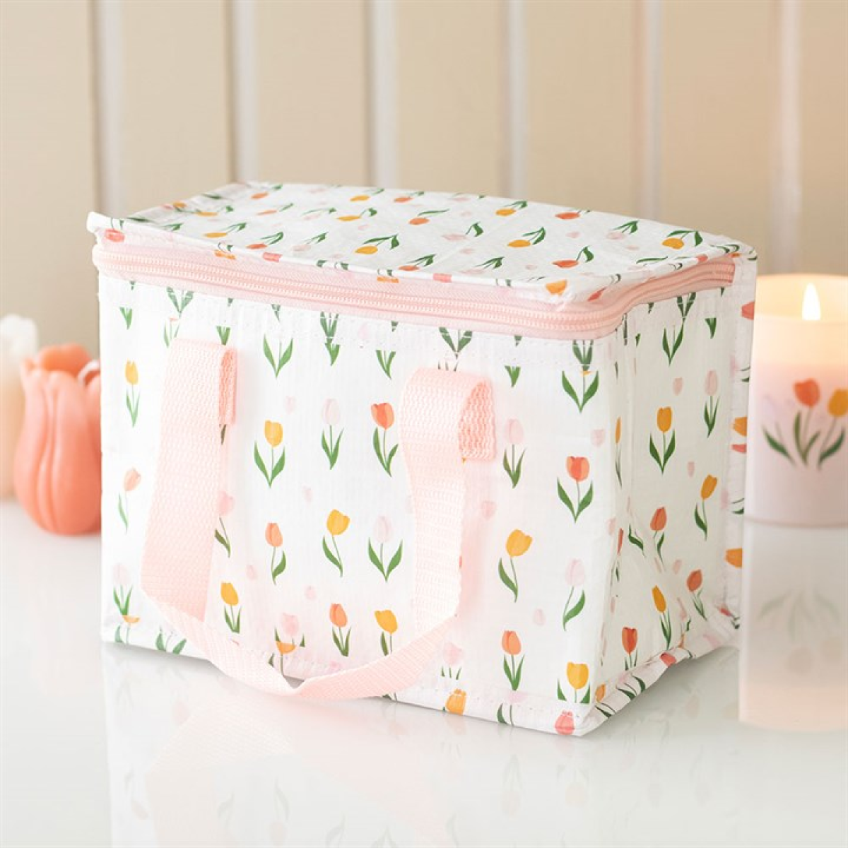 Tulip Print Recycled Plastic Lunch Bag