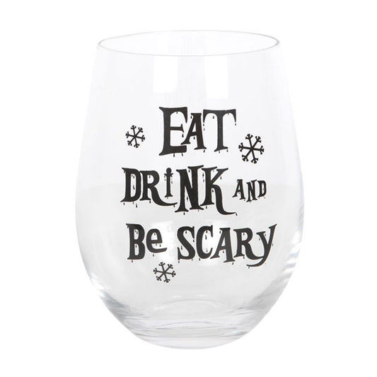 Eat, Drink & Be Scary Stemless Glass