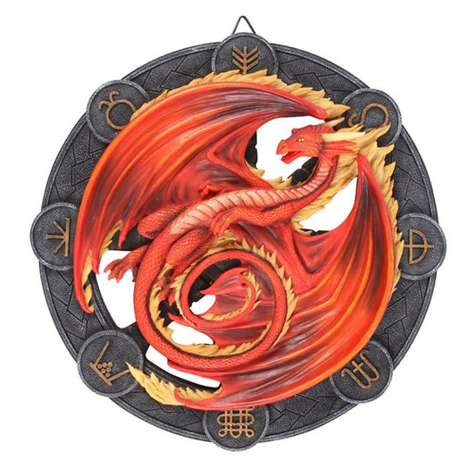 Beltane Dragon Resin Wall Plaque by Anne Stokes