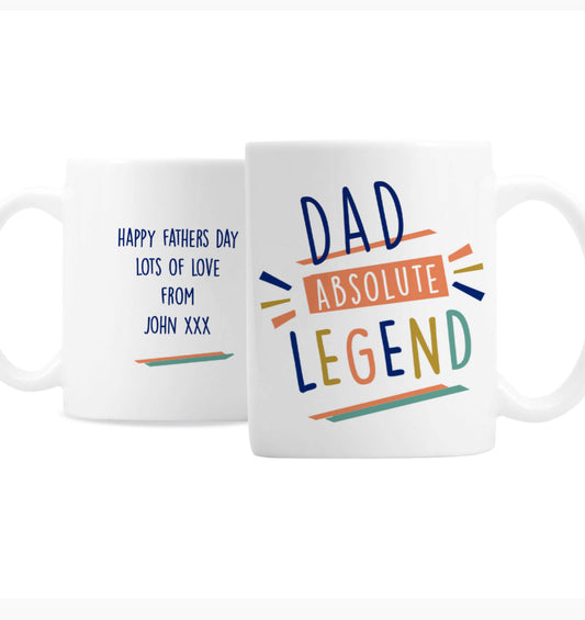 Personalised Absolute Legend Mug