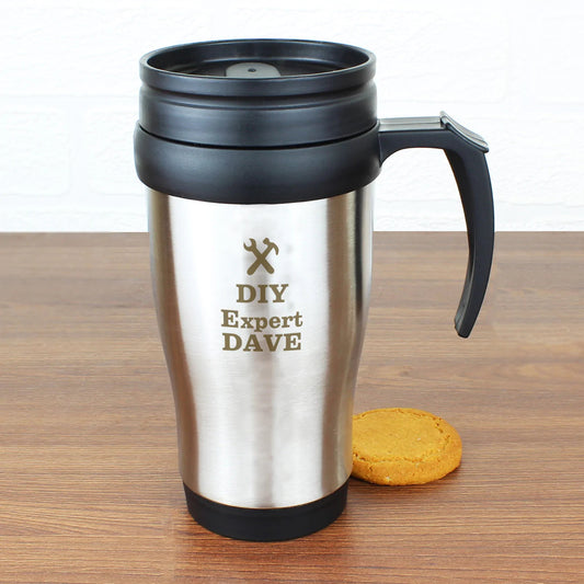 Personalised Man At Work Travel Mug