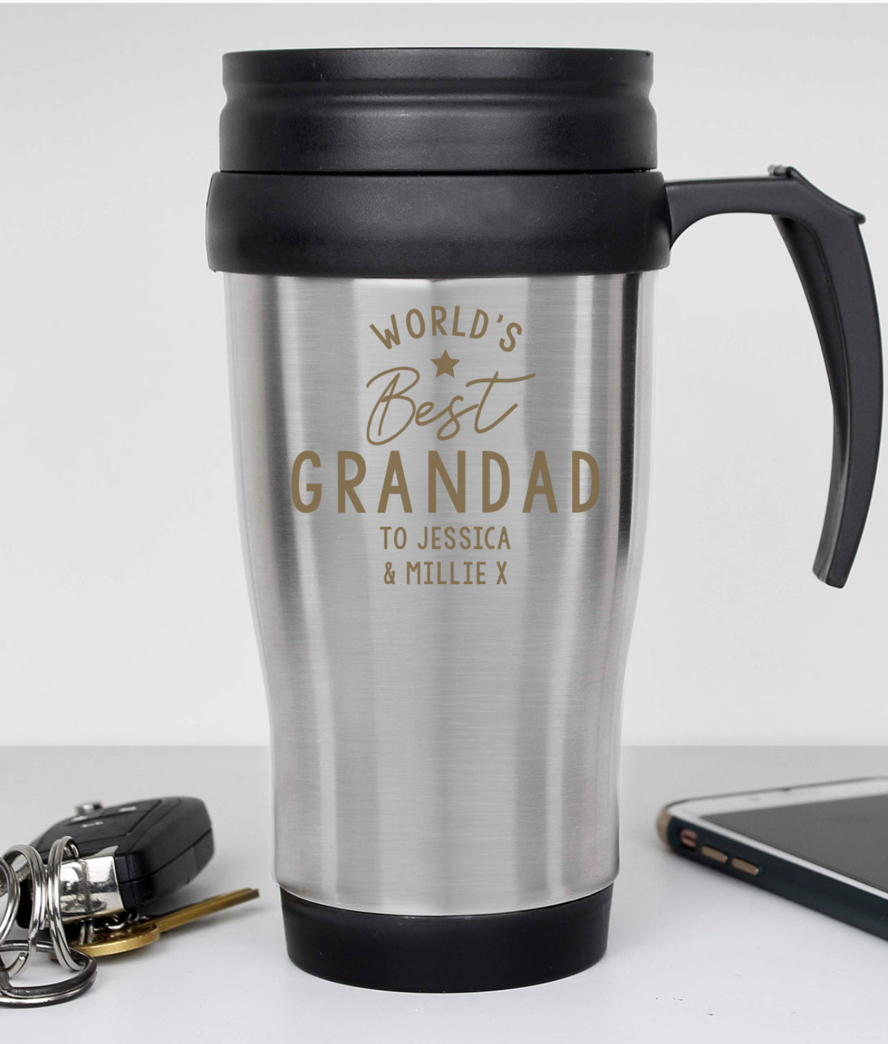 Personalised 'Worlds Best' Travel Mug