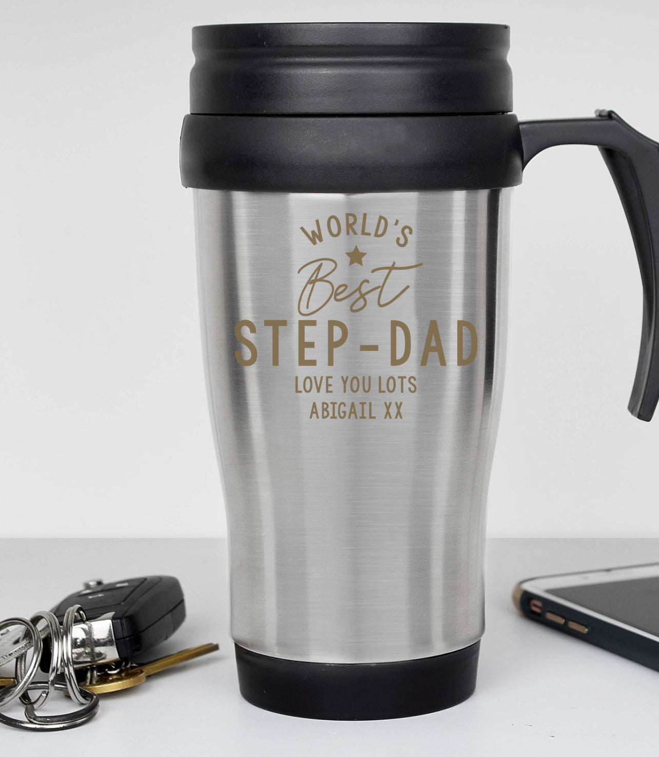 Personalised 'Worlds Best' Travel Mug